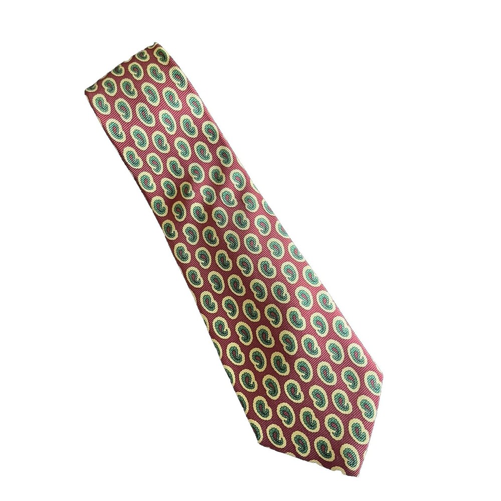 Polo Ralph Lauren Red Paisley All Silk Made in USA Tie 58" x 3.5"